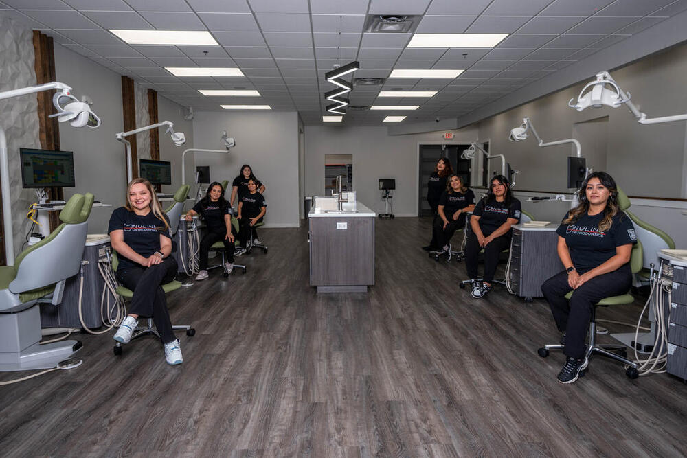 The NuLine Orthodontics team in the treatment bay
